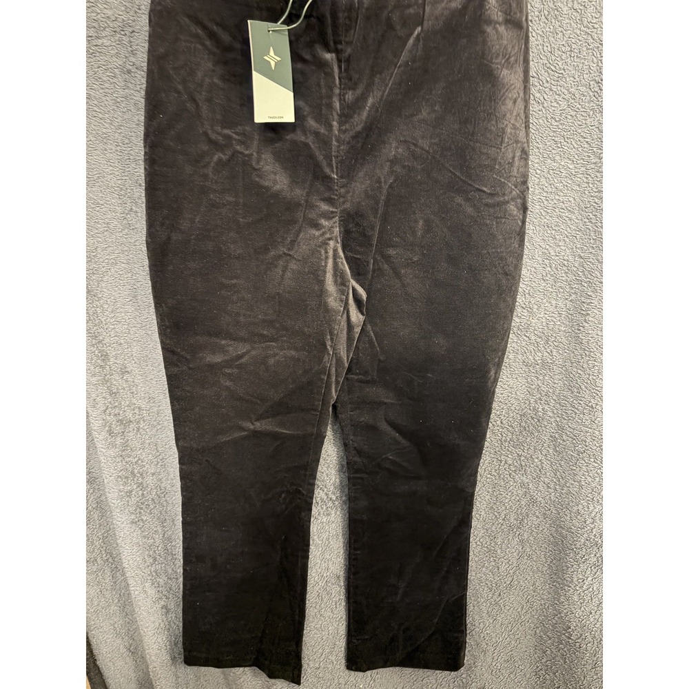 Tuckernuck Black Velvet Ashford Pants size XL Ankle Length Elastic Waist NWT*